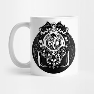 kuro black alien war starship ecopop in mexican patterns art Mug